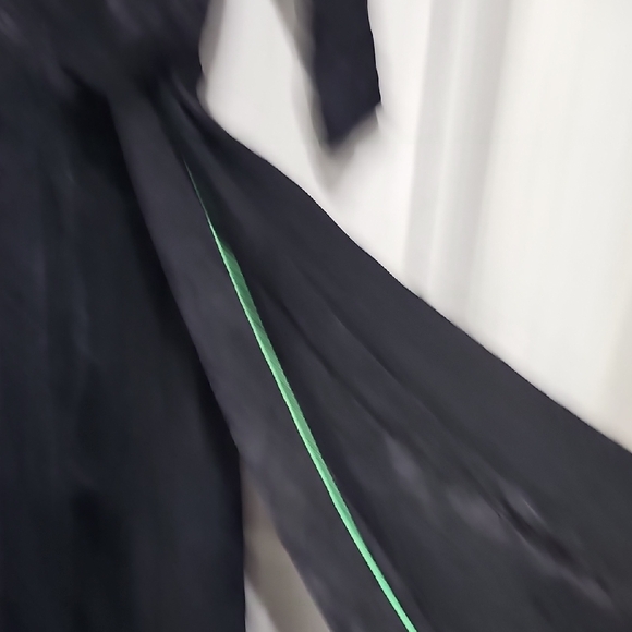 Maje Black Robe with Green Trim - Picture 5 of 10